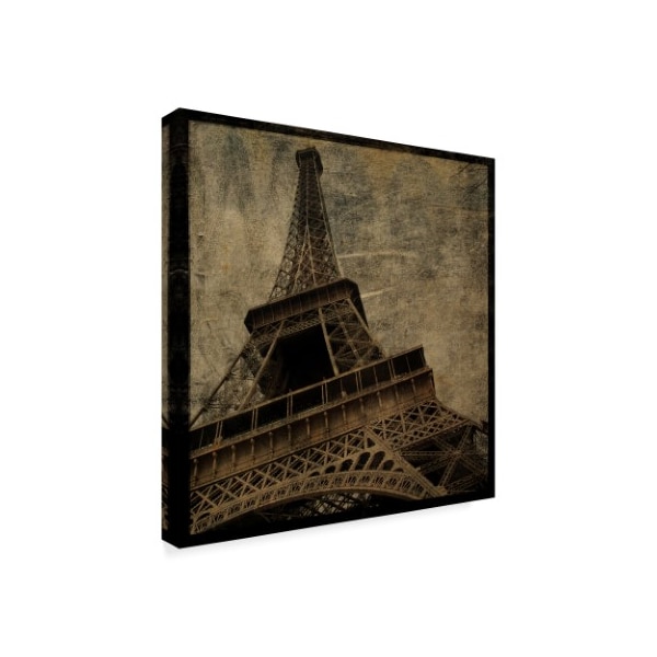 John W. Golden 'Eiffel From Ground' Canvas Art,24x24